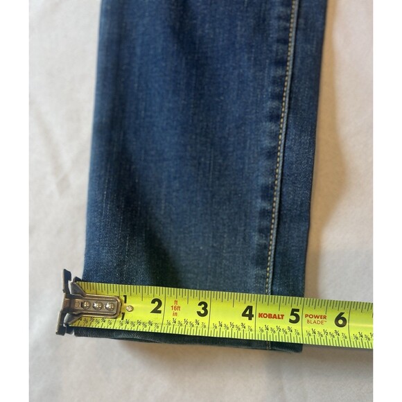 Cat & Jack Girls' Denim Overalls Super Stretch Skinny Leg Dark Wash Blue 10/12 - Picture 4 of 12